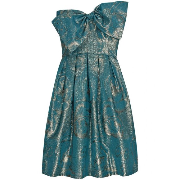 Rebecca Taylor Metallic Bow Party Dress ASO Taylor Swift - Picture 3 of 10